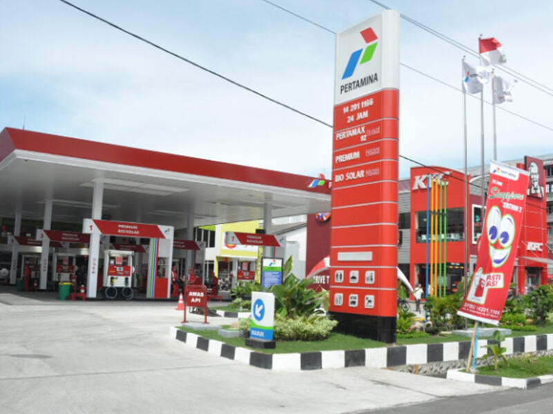 Pertamina Gas Station Sign