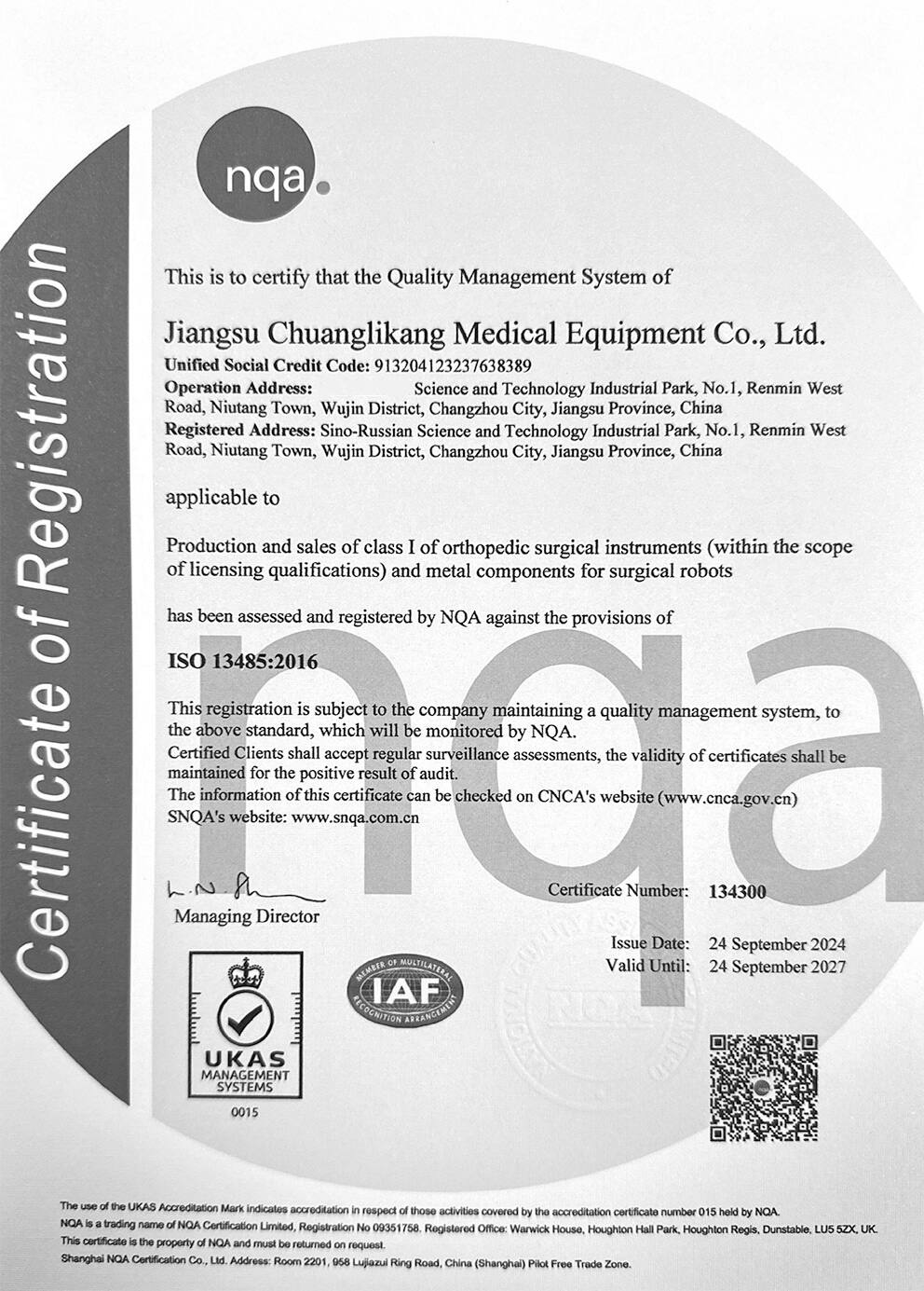 TARUK Is ISO 13485:2016 Certified