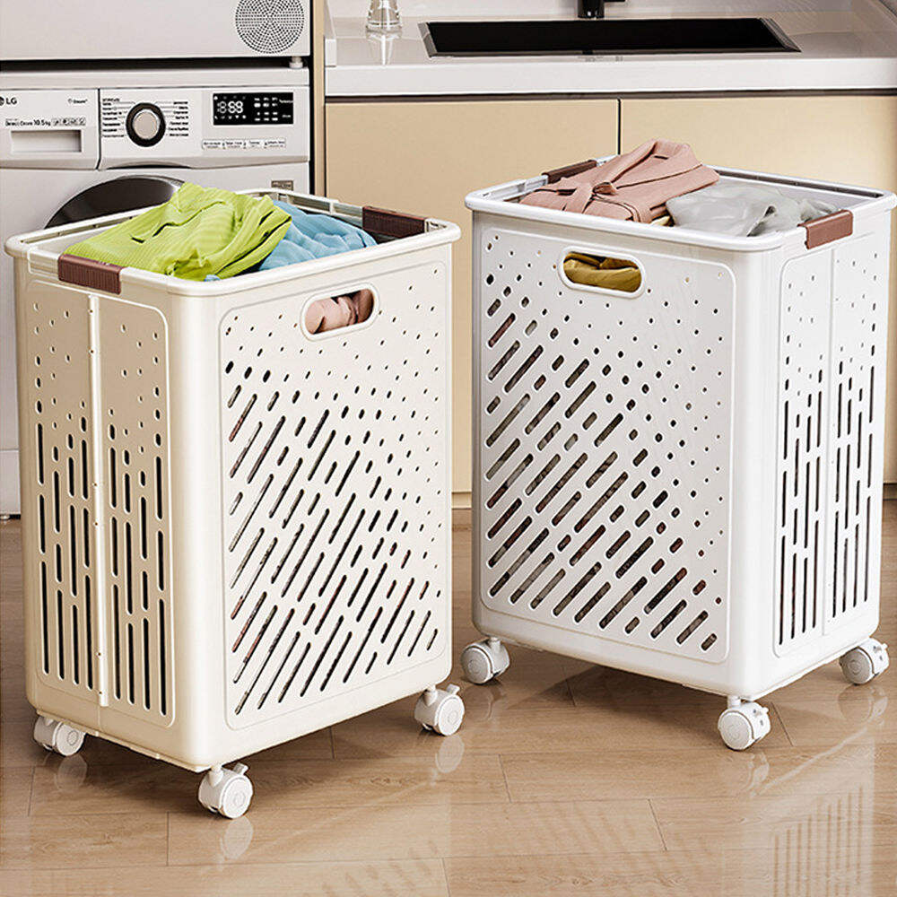 通気性のある洗濯かごが湿った衣類の収納に適している理由は何ですか？