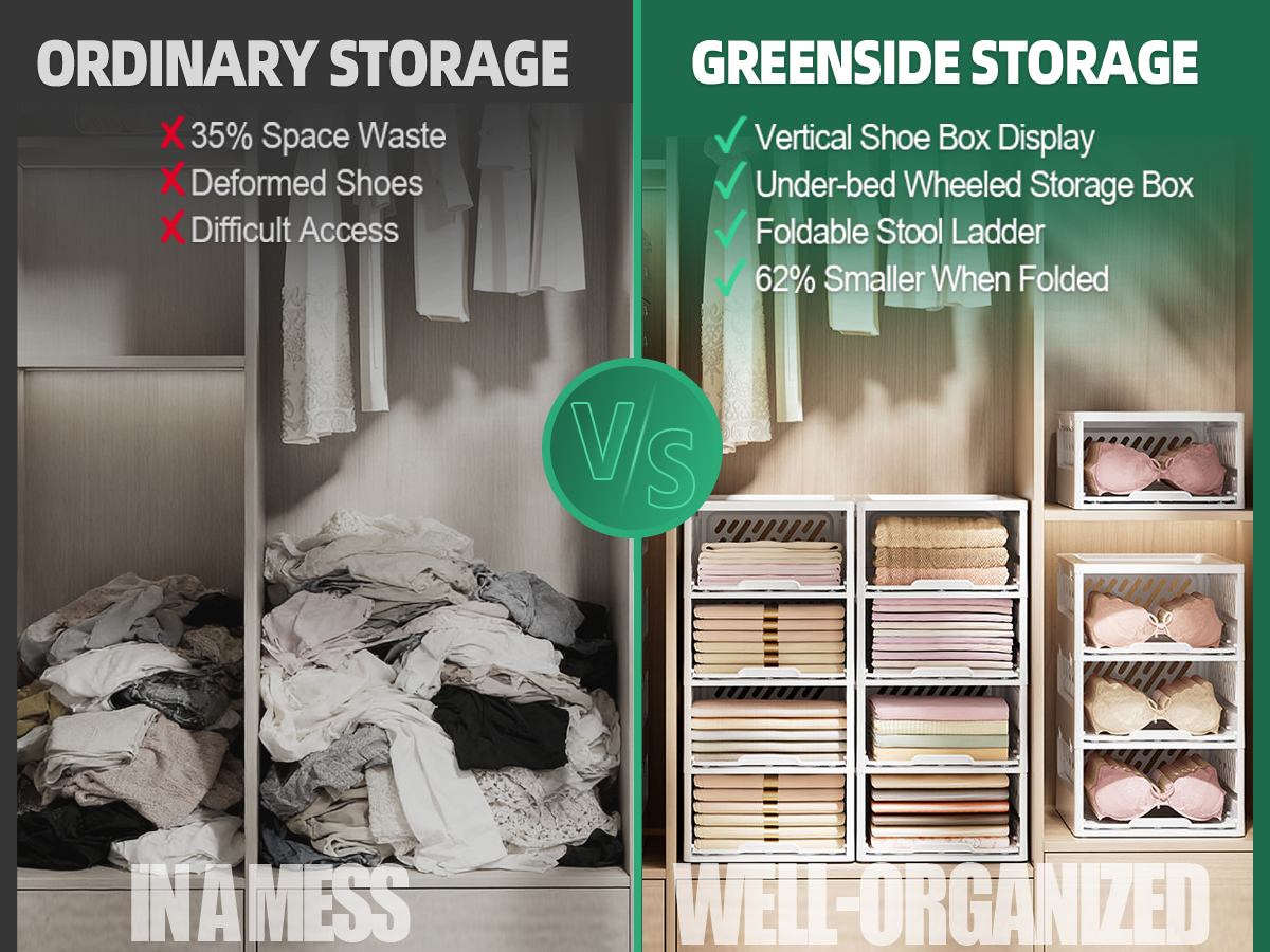 Foldable Storage Basket | The Secret to Doubling Your Wardrobe Space