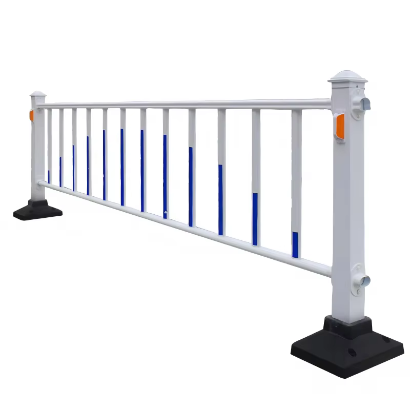 Modular Steel Road Guardrail, 80 * 80 Column, 75 Anti-glare Plate with Quick-Connect System, Easy to Install and Relocate
