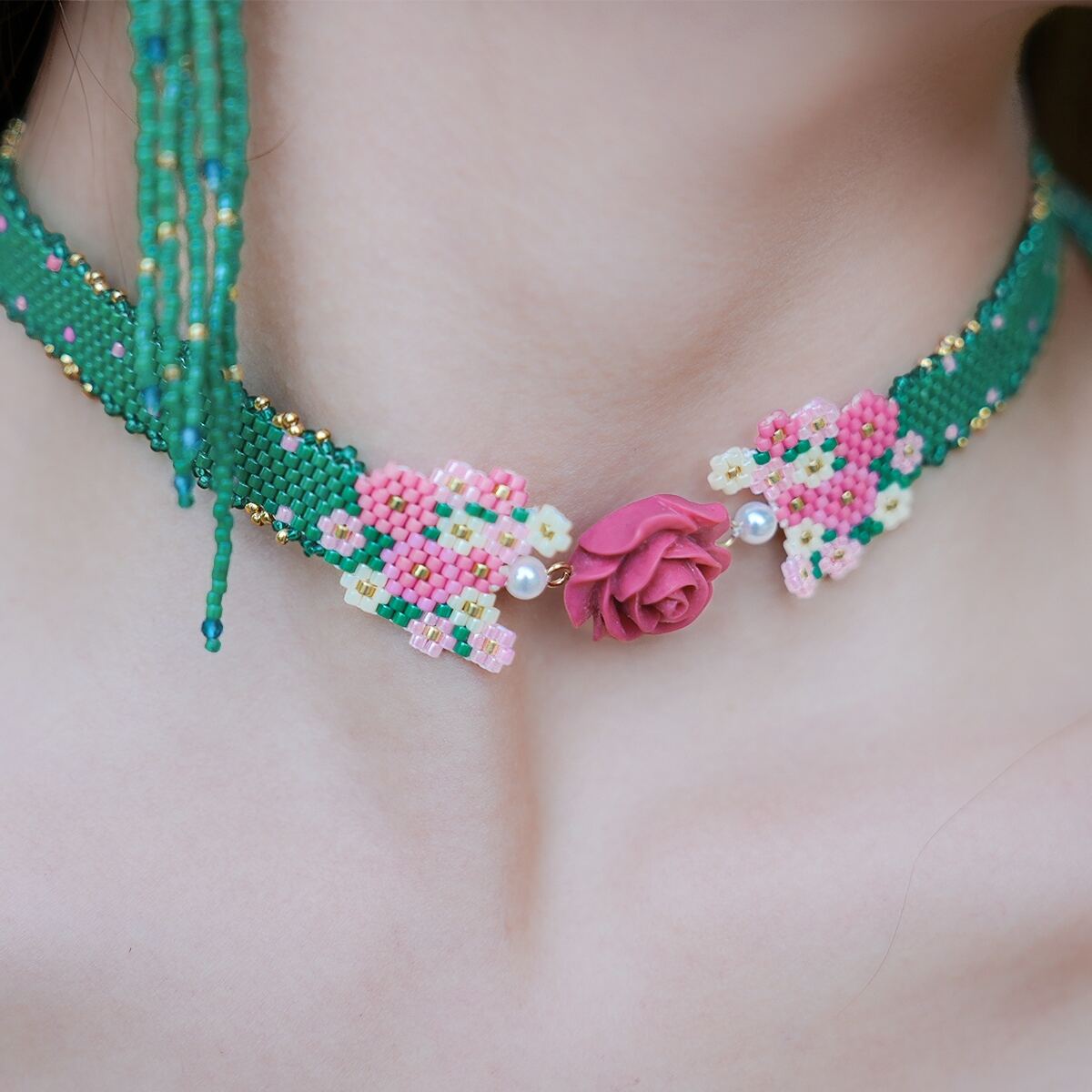 Marrinu Handwoven MIYUKI Bead Necklace