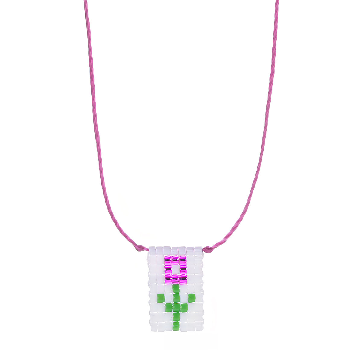 MARRINU ręcznie robiona naszyjka z koralików Miyuki Delica w kształcie kwiatu dla dzieci i kobiet