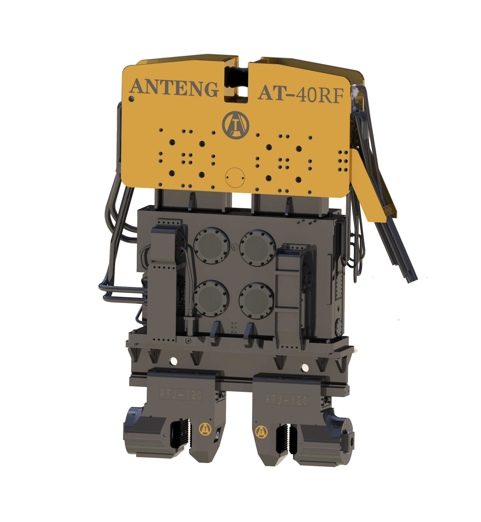 Equipo de construcción con sistema de refrigeración, martillo para pilotes de acero con alto momento excéntrico