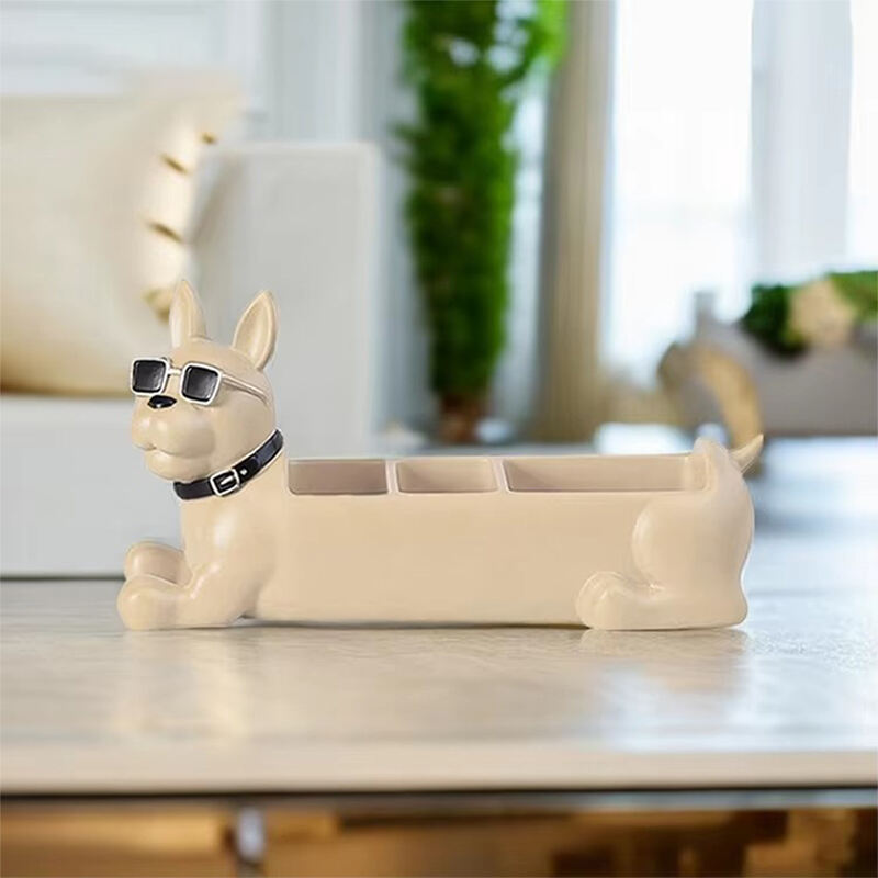 Figura de resina criativa de um filhote