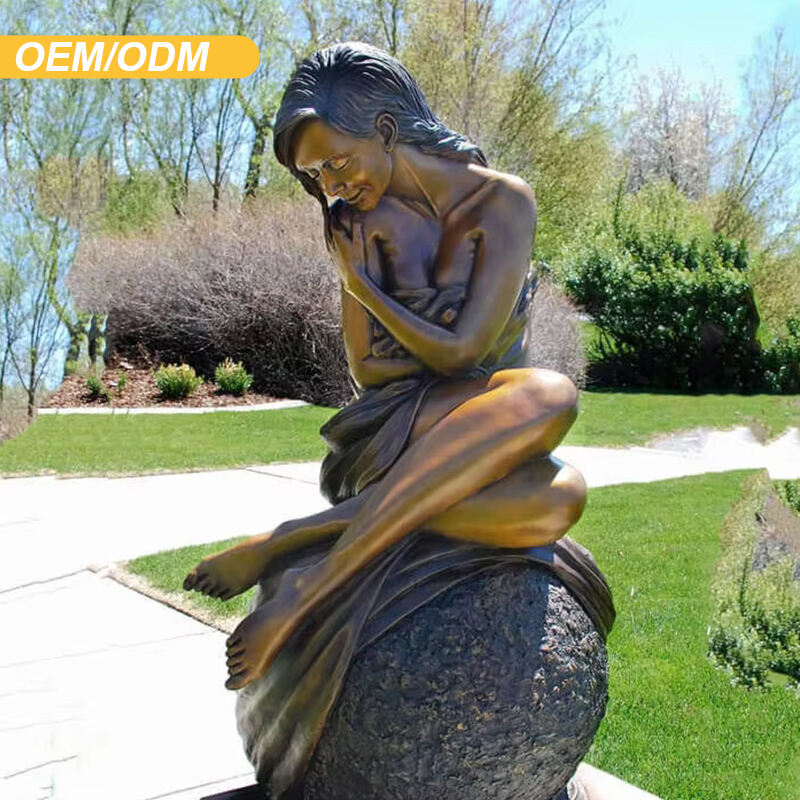 Maßgefertigte lebensgroße Bronze-, Messing- und Kupferfiguren-Skulpturen, Statue für Outdoor-Platz Gartendekoration