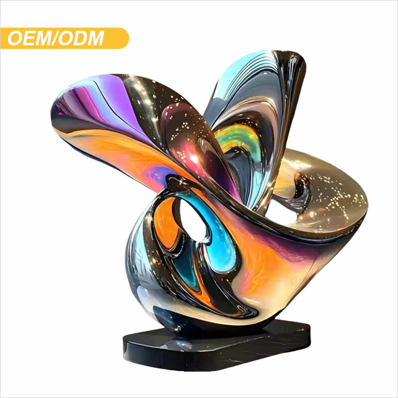 Maßgefertigte moderne bemalte Fiberglas-Kunstskulptur zur Dekoration, Kunstdekoration