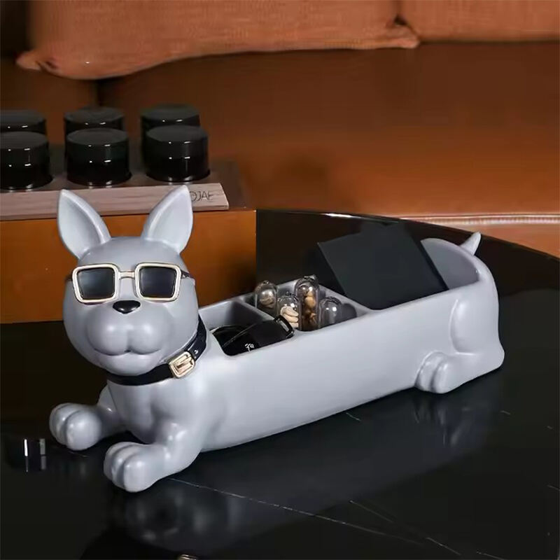 Creative resin figurine of a puppy