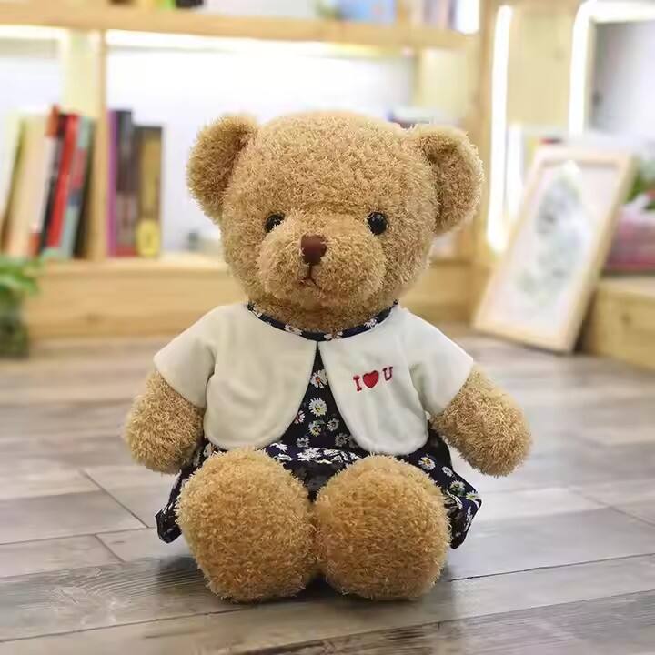 Kinqee Oem Odm Brown Bear Custom Logo Handmade Teddy Bear Manufacturer Stuffed Animal Plush Toy Super Soft Plushie Gift