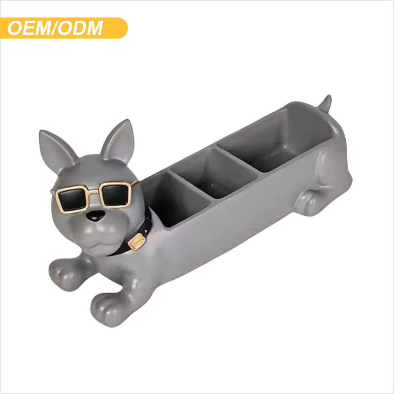 Creative resin figurine of a puppy
