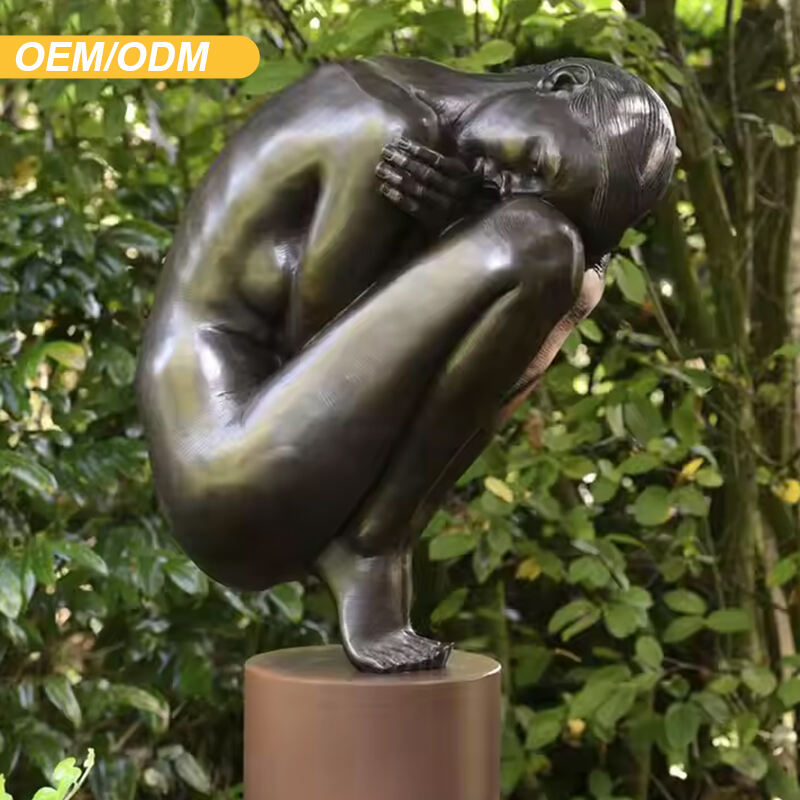 Maßgefertigte lebensgroße Bronze-, Messing- und Kupferfiguren-Skulpturen, Statue für Outdoor-Platz Gartendekoration