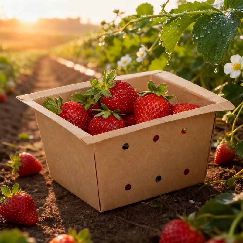 Eco Paper Perforated Fruit Packaging Box