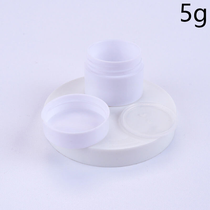 5ml 0.17oz PP Cream Jar Double-Layer Face Cream Jar Eye Cream Bottle Face Cream Bottle Cream Dispensing Bottle, Portable Food-Grade BPA-Free PP Double-Layer Design Airtight Leak-Proof Travel Sample Skincare Cosmetic Dispensing Container, 
