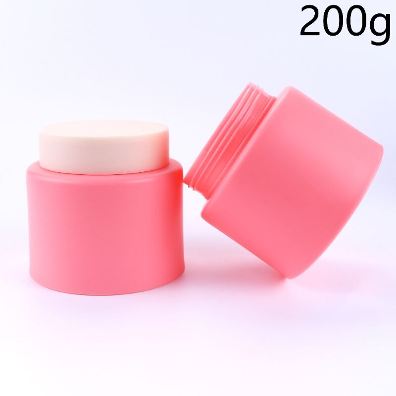 200ml/6.7oz PP Double-Layer Tatcha-Style Frosted Cream Jar, Wide-Mouth for Face Cream, Tone-Up Cream, Mask & Scrub. Macaron Colors, BPA-Free Food-Grade, Airtight Leak-Proof with Inner Plug. Reusable Durable Portable, For Skincare Cosmetics, Home Travel