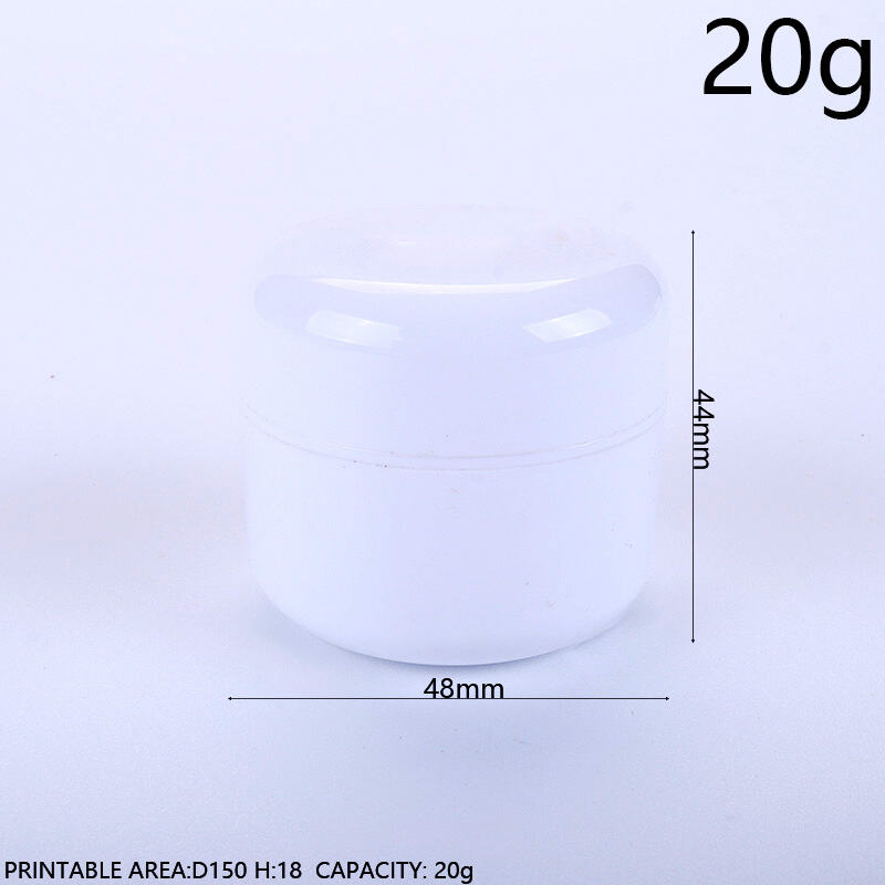 20ml 0.7oz PP Cream Jar Double-Layer Face Cream Jar Eye Cream Bottle Face Cream Bottle Cream Dispensing Bottle, Portable Food-Grade BPA-Free PP Double-Layer Design Airtight Leak-Proof Travel Sample Skincare Cosmetic Dispensing Container, Compact Lightweig