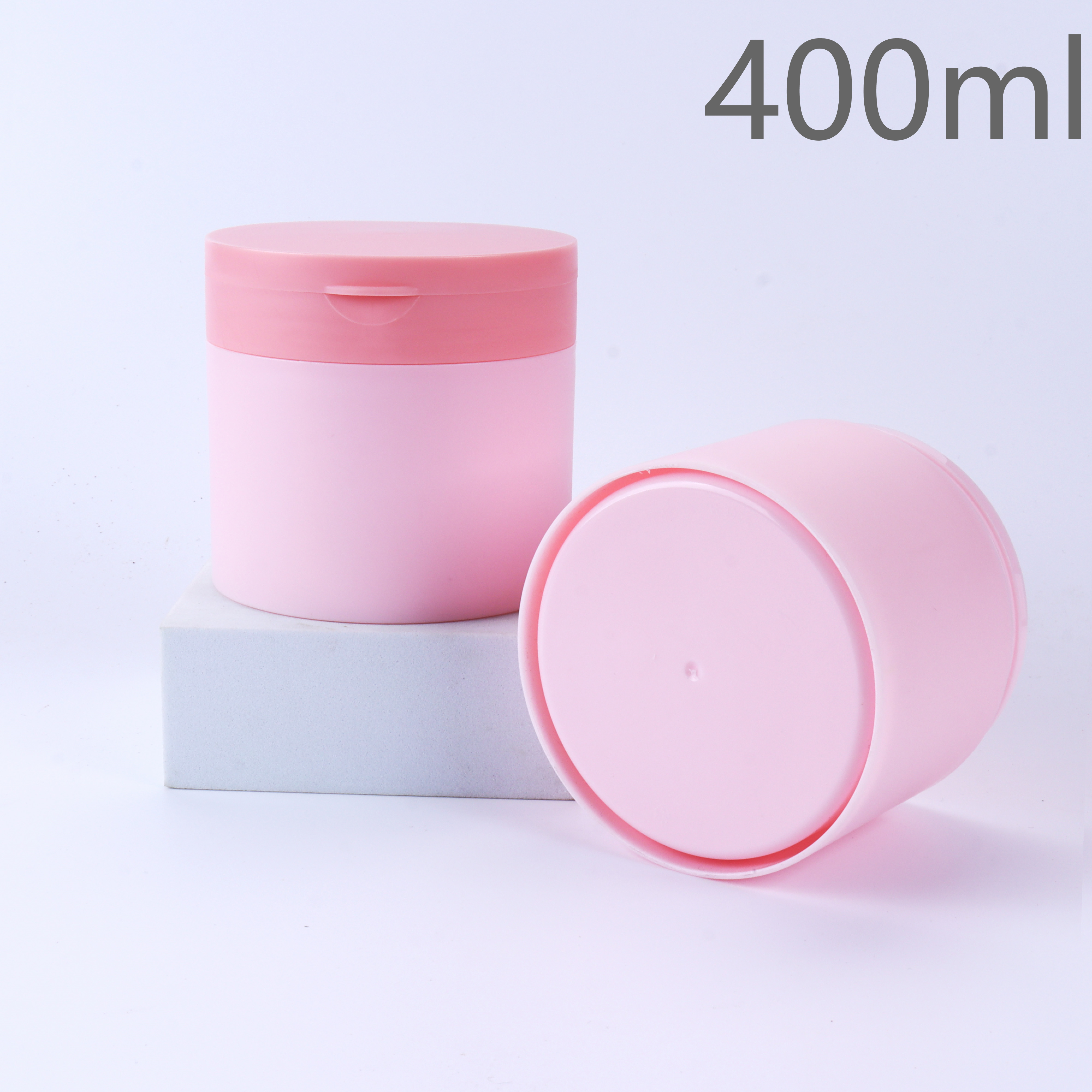 400ml PP Jar, Large Capacity Cosmetic Container, Matte Finish Plastic Bottle, Screw Cap Packaging, Tamper Evident Seal, Flip Top Lid, PS Transparent Tweezers, Makeup Remover Pads Storage, Cotton Rounds Jar, Body Lotion Bottle, Hair Conditioner Jar, 