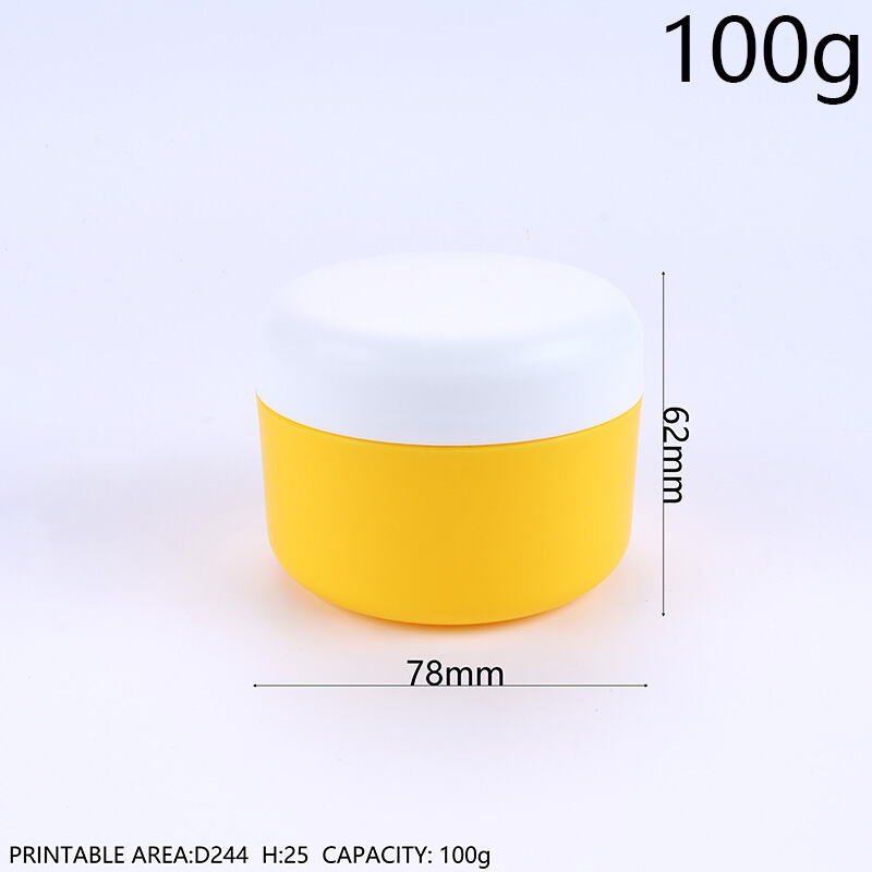100ml/3oz Double-Layer PP Cream Jar, BPA-Free Food-Grade Airtight Leak-Proof Skincare Container. Compact Portable, Easy to Clean, Reusable Shatter-Resistant. For Face Cream, Eye Cream, Lotion, Serum, Cosmetics, Travel Home Daily Skincare Use.
