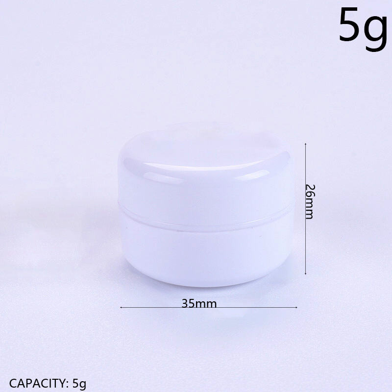 5ml 0.17oz PP Cream Jar Double-Layer Face Cream Jar Eye Cream Bottle Face Cream Bottle Cream Dispensing Bottle, Portable Food-Grade BPA-Free PP Double-Layer Design Airtight Leak-Proof Travel Sample Skincare Cosmetic Dispensing Container, Compact Lightweig