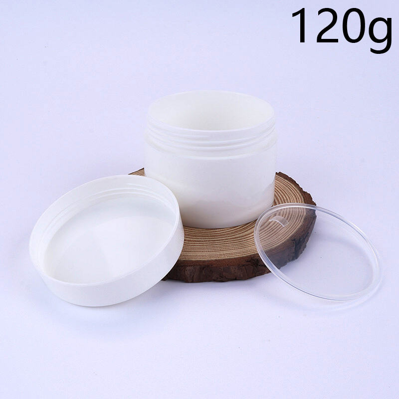 120ml  4oz PP Cream Jar Double-Layer Face Cream Jar Eye Cream Bottle Face Cream Bottle Cream Dispensing Bottle, Portable Food-Grade BPA-Free PP Double-Layer Design Airtight Leak-Proof Travel Sample Skincare Cosmetic Dispensing Container, Compact Lightweig