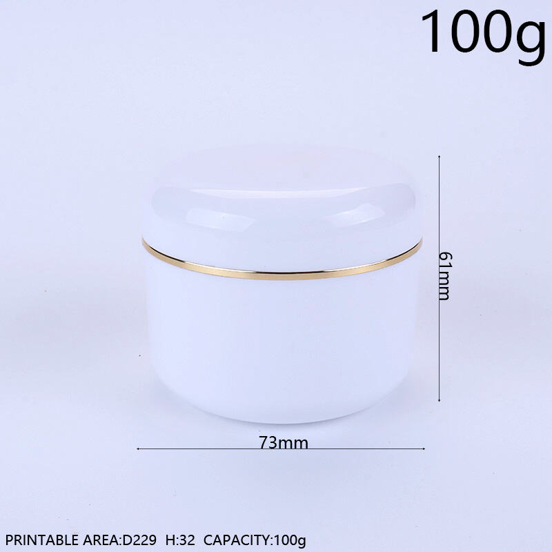 100ml 3oz PP Cream Jar Double-Layer Face Cream Jar Eye Cream Bottle Face Cream Bottle Cream Dispensing Bottle, Portable Food-Grade BPA-Free PP Double-Layer Design Airtight Leak-Proof Travel Sample Skincare Cosmetic Dispensing Container, Compact Lightweigh