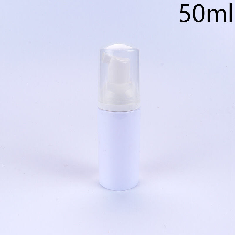 50ml/1.7oz BPA-Free Food-Grade PET Foam Pump Bottle, Empty Facial Cleanser Dispenser. One-Press Fine Foaming, Airtight Leak-Proof, Glossy Cylindrical Design. Lightweight Portable, Durable Shatter-Resistant, Reusable Easy to Clean. For Mousse, Hand Wash