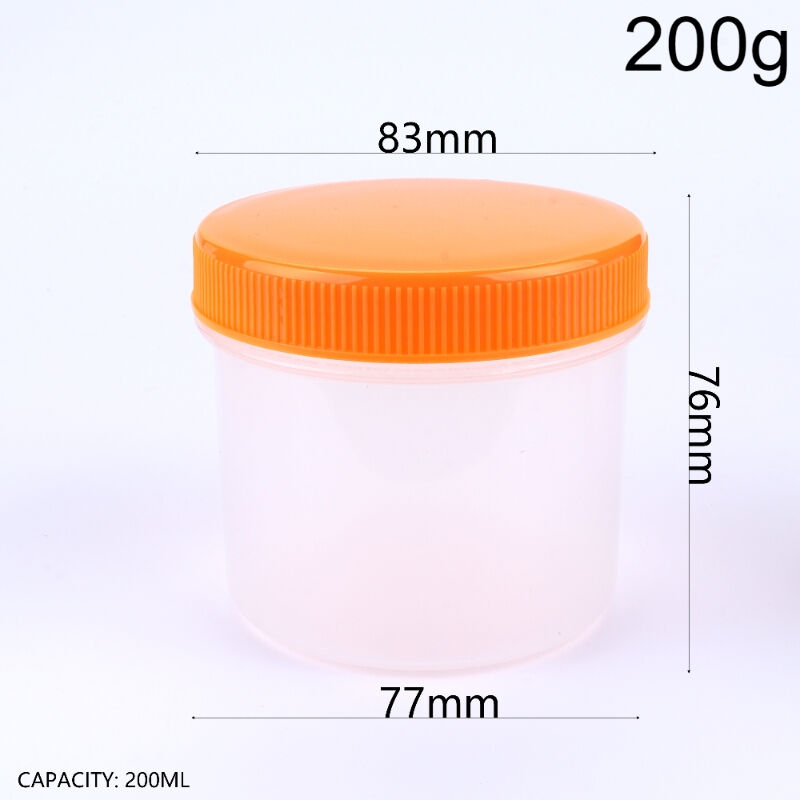 200g/7oz PP Wide-Mouth Cream Jar, Empty Refillable Container with Anti-Slip Screw Lid, BPA-Free Food-Grade Leak-Proof, Multi Colors, Reusable for Clay Mask, Vaseline, Hand Cream, Body Lotion, Skincare, Home Travel Beauty Salon Daily Use