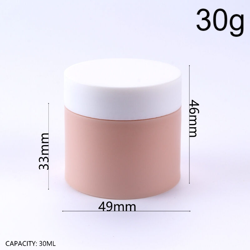30g/1oz Frosted PP Wide-Mouth Cream Jar, Double-Layer Empty Refillable Container with Airtight Lid, BPA-Free Leak-Proof, Reusable for Face Cream, Eye Cream, Lip Mask, Cleansing Balm, Mask, Home Travel Beauty Salon Daily Use