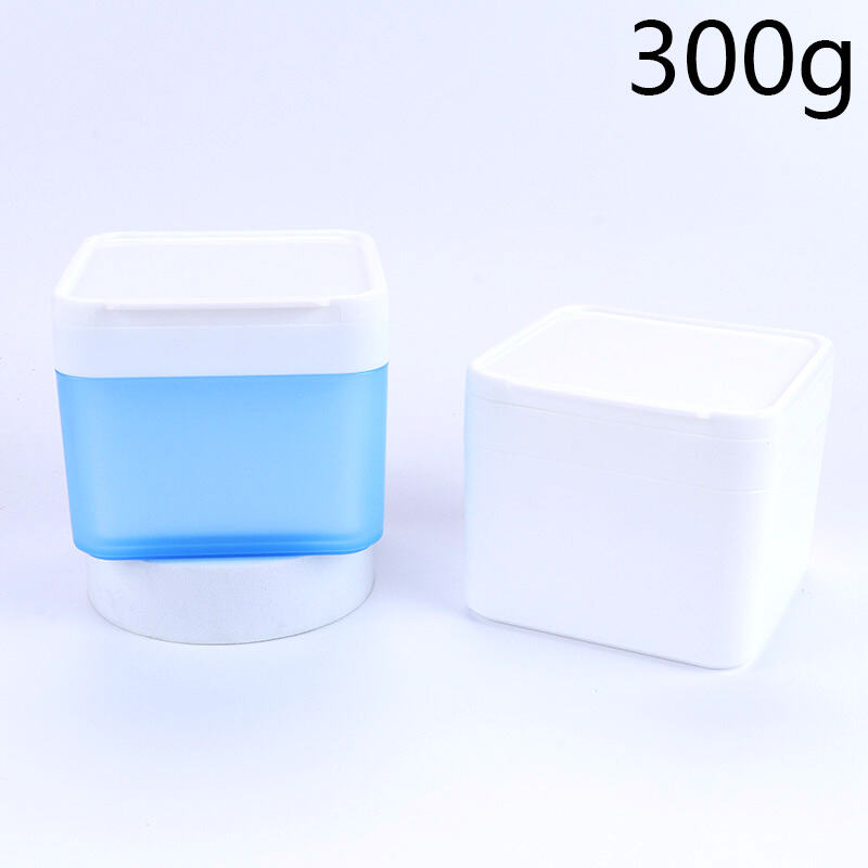 10oz 300g Square Flip-Top Cotton Pad Storage Box, BPA-Free Food-Grade PP Plastic Double Layer Airtight Organizer with Inner Liner, Detachable Inner Tray & Built-in Matching Tweezers, Dust-Proof Moisture-Proof Leak-Proof Shatter-Resistant Anti-Scratch 