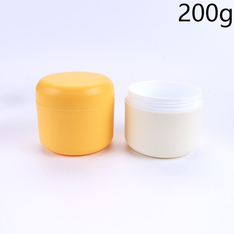 200ml/7oz Double-Layer PP Cream Jar, BPA-Free Food-Grade Airtight Leak-Proof Skincare Container. Compact Portable, Easy to Clean, Reusable Shatter-Resistant. For Face Cream, Eye Cream, Lotion, Serum, Cosmetics, Travel Home Daily Skincare Use.