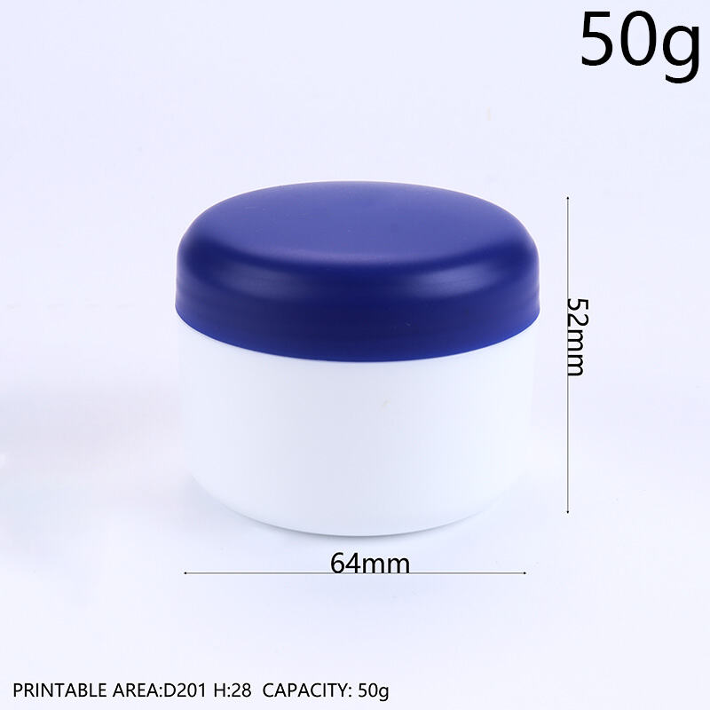 50ml/1.7oz Double-Layer PP Cream Jar, BPA-Free Food-Grade Airtight Leak-Proof Skincare Container. Compact Portable, Easy to Clean, Reusable Shatter-Resistant. For Face Cream, Eye Cream, Lotion, Serum, Cosmetics, Travel Home Daily Skincare Use.