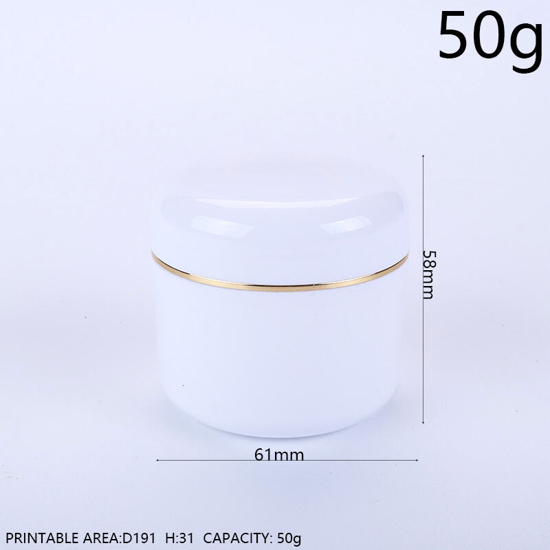 50ml 1.7oz PP Cream Jar Double-Layer Face Cream Jar Eye Cream Bottle Face Cream Bottle Cream Dispensing Bottle, Portable Food-Grade BPA-Free PP Double-Layer Design Airtight Leak-Proof Travel Sample Skincare Cosmetic Dispensing Container, Compact Lightweig