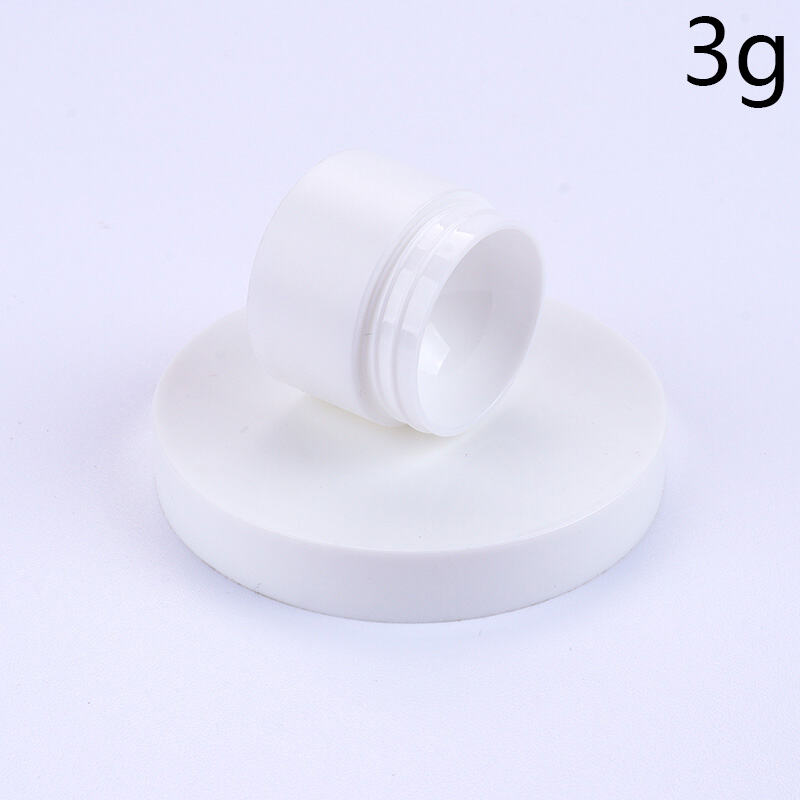 3ml 0.1oz PP Cream Jar Double-Layer Face Cream Jar Eye Cream Bottle Face Cream Bottle Cream Dispensing Bottle, Portable Food-Grade BPA-Free PP Double-Layer Design Airtight Leak-Proof Travel Sample Skincare Cosmetic Dispensing Container, Compact Lightweigh