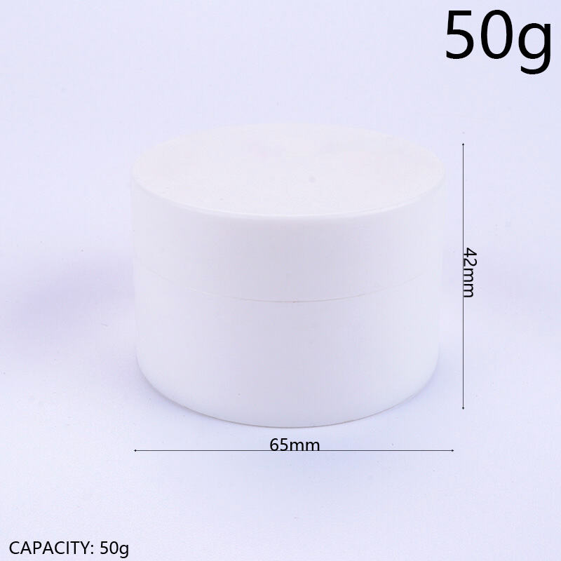 50ml 1.7oz PP Cream Jar Double-Layer Face Cream Jar Eye Cream Bottle Face Cream Bottle Cream Dispensing Bottle, Portable Food-Grade BPA-Free PP Double-Layer Design Airtight Leak-Proof Travel Sample Skincare Cosmetic Dispensing Container, Compact Lightweig