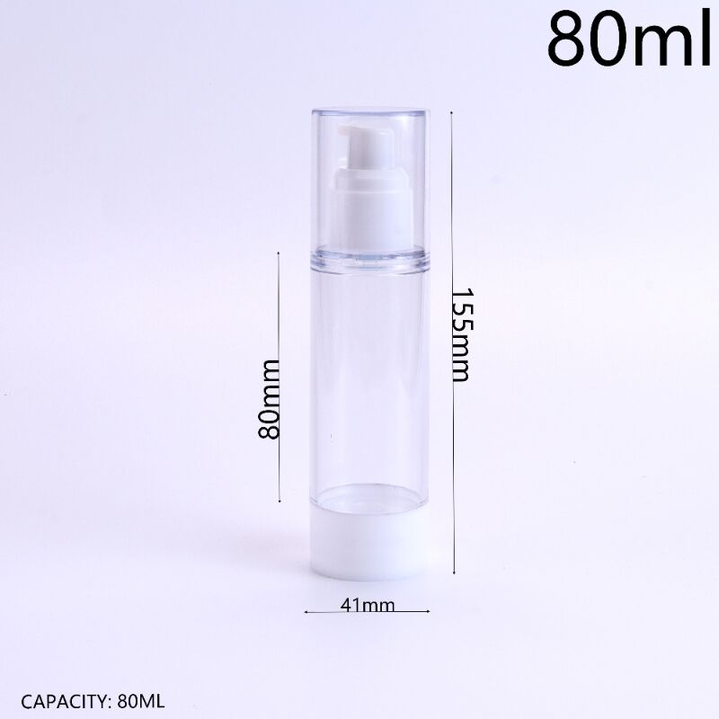 80ml/2.7oz PP Vacuum Dispensing Bottle, BPA-Free Food-Grade Travel Cosmetic Empty Spray Bottle. Vacuum Press Design, Airtight Leak-Proof Anti-Oxidation Anti-Backflow, Transparent Body & Dust Cap. Portable Compact, Precise Dosage Control, Reusable Durable