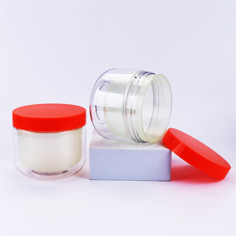 150g 200g 250g Pared Doble Amigable con el Medio Ambiente Rellenable Boca Ancha PET Crema Corporal Vacía Contenedores Cosméticos Frasco de Crema de Plástico