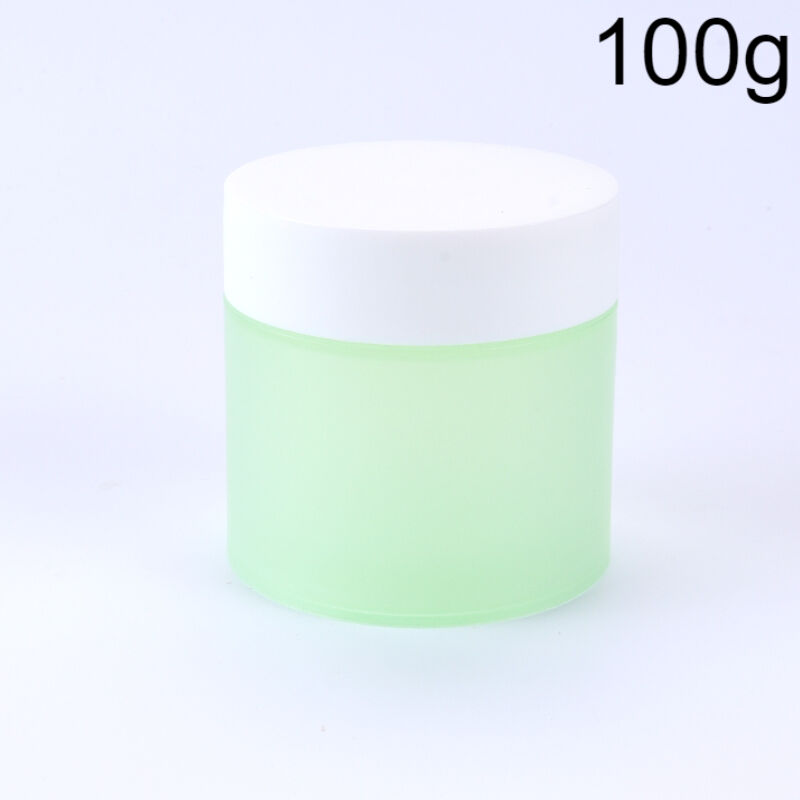 100g/3oz Frosted PP Wide-Mouth Cream Jar, Double-Layer Empty Refillable Container with Airtight Lid, BPA-Free Leak-Proof, Reusable for Face Cream, Eye Cream, Lip Mask, Cleansing Balm, Mask, Home Travel Beauty Salon Daily Use