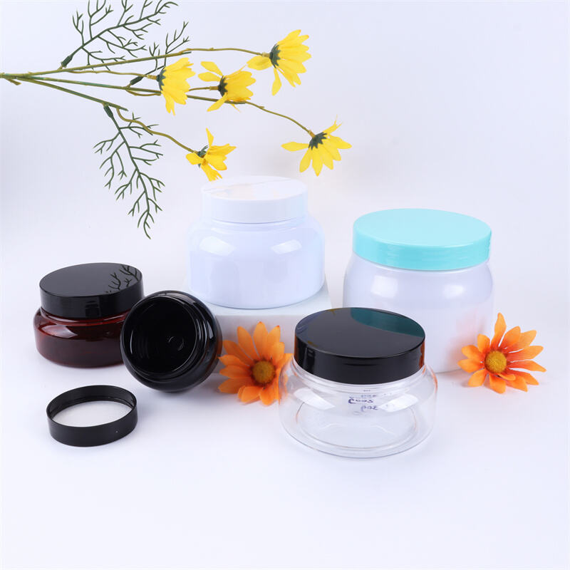 Frasco de plástico popular de 200 ml, contenedores vacíos redondos transparentes de boca ancha, frasco de manteca corporal para loción, crema, gel, exfoliante de azúcar