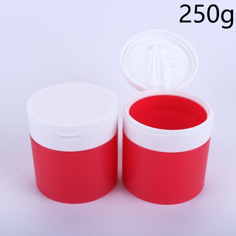250ml/8oz Round Wide-Mouth Flip-Top Jar. BPA-Free Food-Grade PP, Airtight Leak-Proof Anti-Oxidation. Frosted Transparent, Shatter-Resistant, Easy to Use & Clean, Reusable. For Cleansing Balm, Clay Mask, Scrub, Cream. Portable Travel, 