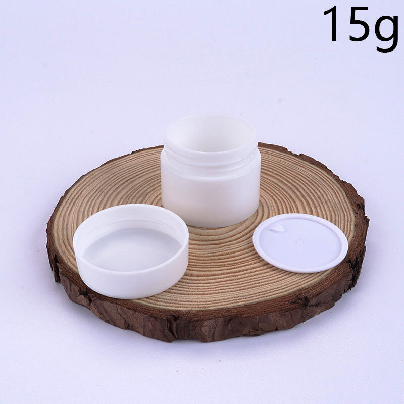 15ml 0.5oz PP Cream Jar Double-Layer Face Cream Jar Eye Cream Bottle Face Cream Bottle Cream Dispensing Bottle, Portable Food-Grade BPA-Free PP Double-Layer Design Airtight Leak-Proof Travel Sample Skincare Cosmetic Dispensing Container, Compact Lightweig