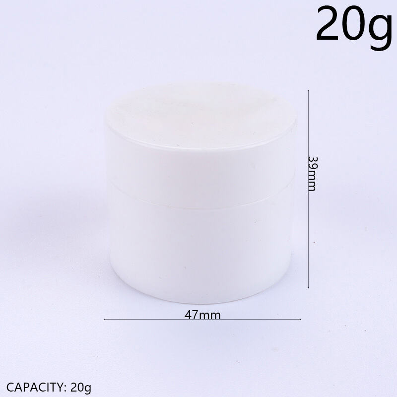 20ml 0.7oz PP Cream Jar Double-Layer Face Cream Jar Eye Cream Bottle Face Cream Bottle Cream Dispensing Bottle, Portable Food-Grade BPA-Free PP Double-Layer Design Airtight Leak-Proof Travel Sample Skincare Cosmetic Dispensing Container, Compact Lightweig