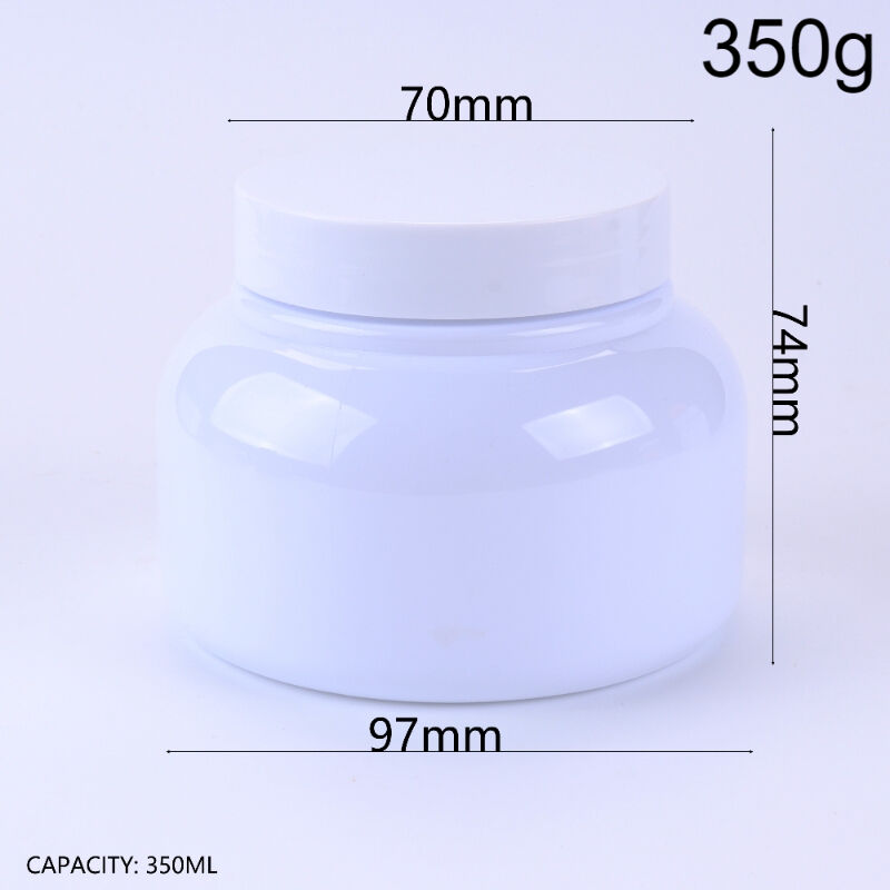 350g/12oz Clear & PET Wide-Mouth Bulbous Cream Jar, Empty Refillable Cosmetic Container with Airtight Screw Lid, BPA-Free Leak-Proof, Reusable for Face Cream, Body Scrub, Hair Mask, Clay Mask, Cleansing Balm, Home Travel Beauty Salon Daily Use
