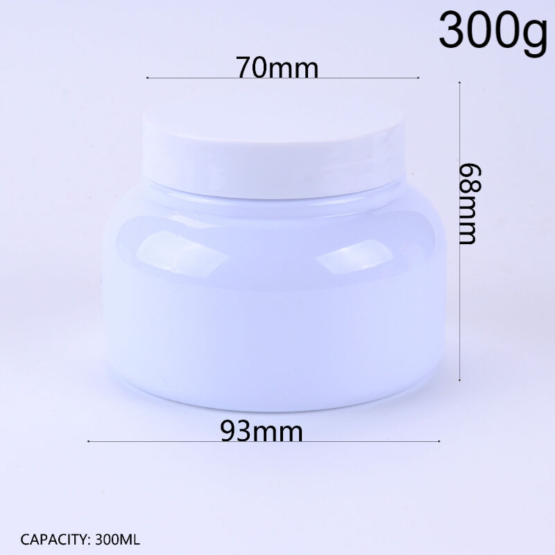 300g/10oz Clear & PET Wide-Mouth Bulbous Cream Jar, Empty Refillable Cosmetic Container with Airtight Screw Lid, BPA-Free Leak-Proof, Reusable for Face Cream, Body Scrub, Hair Mask, Clay Mask, Cleansing Balm, Home Travel Beauty Salon Daily Use