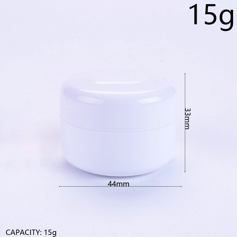 15ml 0.5oz PP Cream Jar Double-Layer Face Cream Jar Eye Cream Bottle Face Cream Bottle Cream Dispensing Bottle, Portable Food-Grade BPA-Free PP Double-Layer Design Airtight Leak-Proof Travel Sample Skincare Cosmetic Dispensing Container, Compact Lightweig