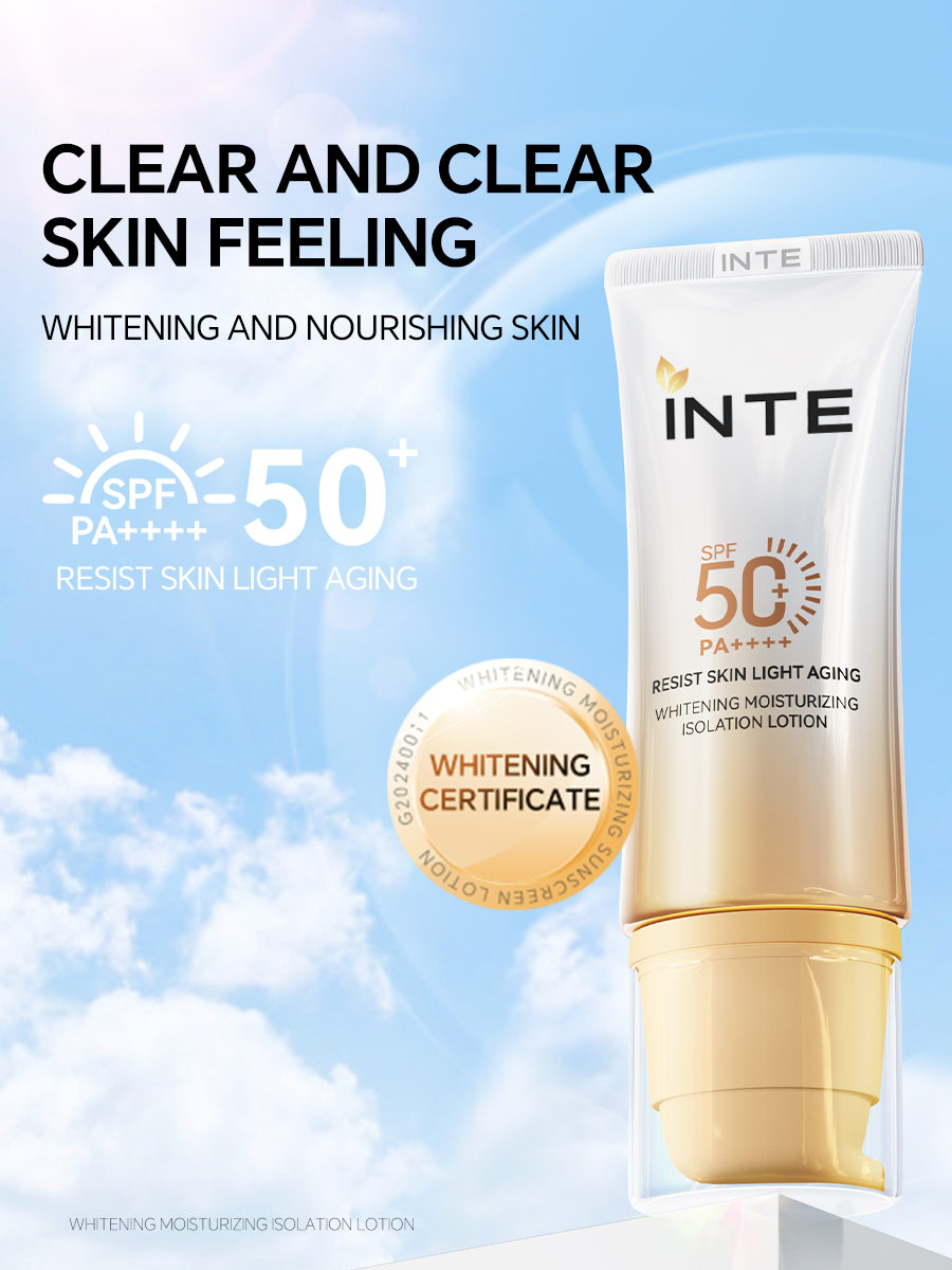 Fotoprotector aislante blanqueador e hidratante SPF50+ PA++++ | Protector solar facial iluminador e hidratante | OEM/ODM