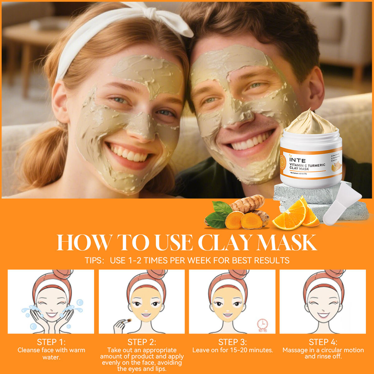 Vitamin C Turmeric Clay Mask