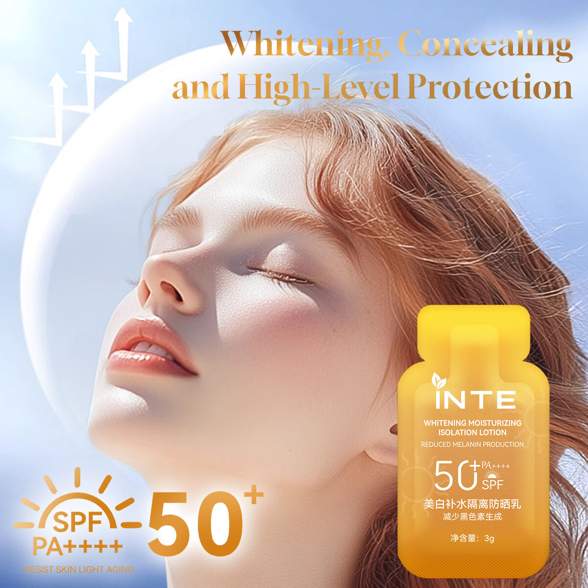 Loção Protetora Solar Clareadora e Hidratante FPS50+ PA++++ (Tamanho de Teste)