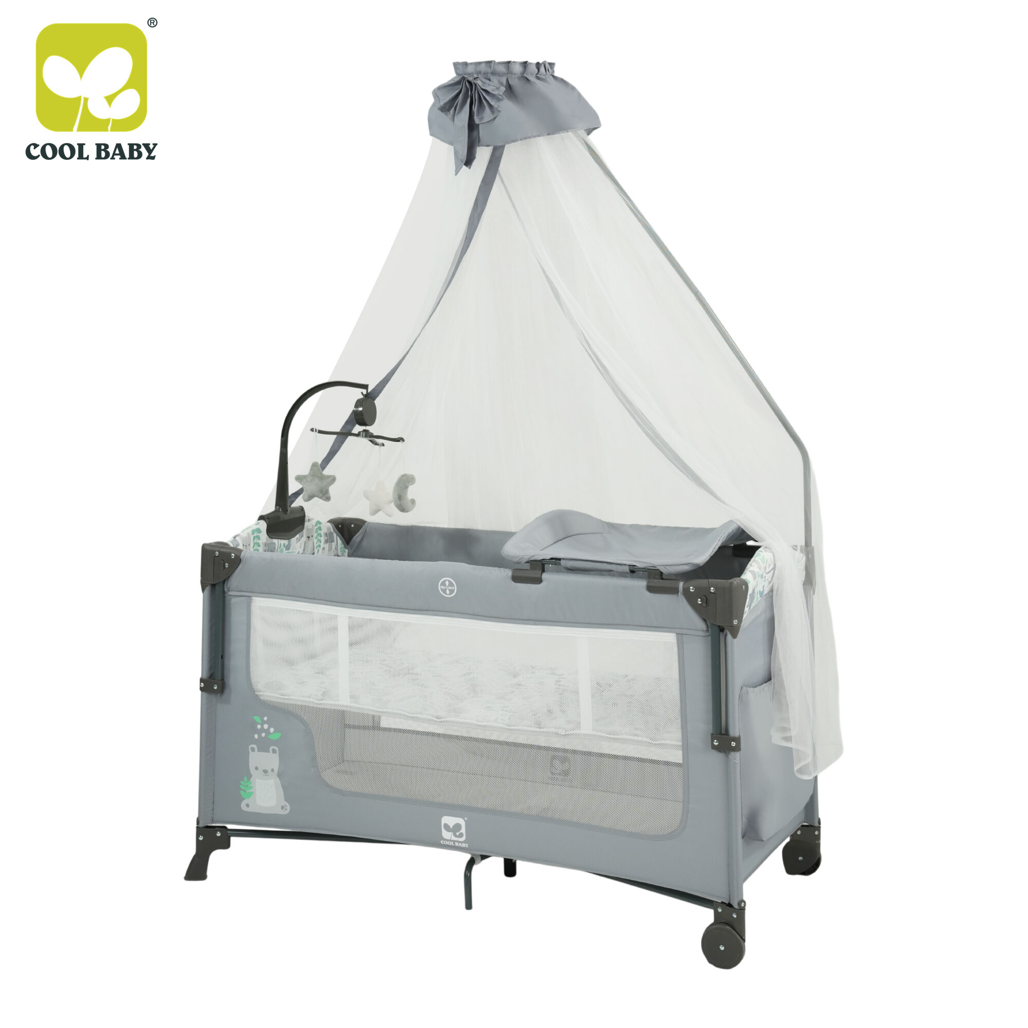 KDD07 Cool Baby Multifunctional Cute Baby Playpen Portable Baby Playard With Large Entrance Door