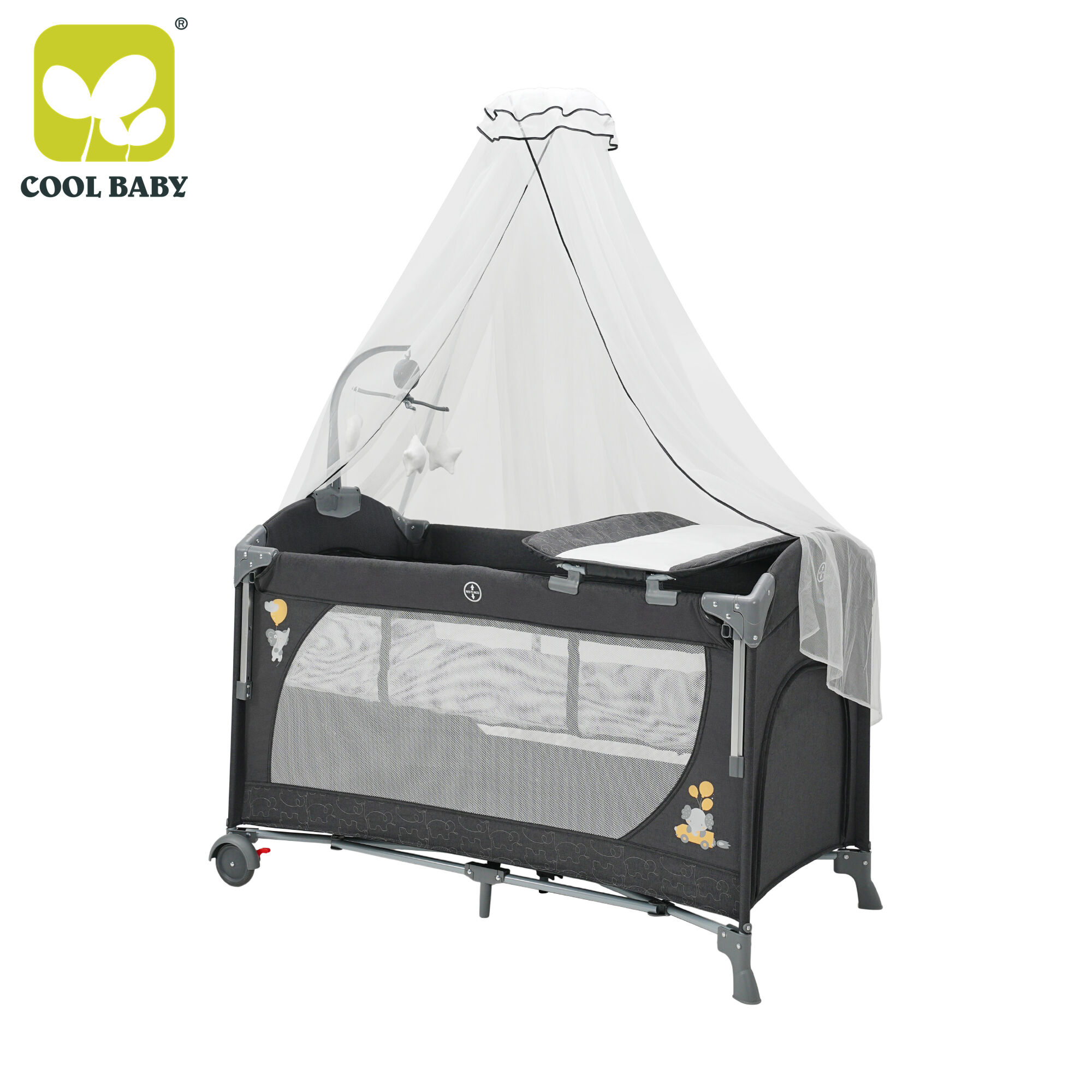 กรงเด็กพับได้แบบพกพาอเนกประสงค์ ราคาโรงงานขายส่งจาก KDD12 Cool Baby สำหรับทารกแรกเกิด