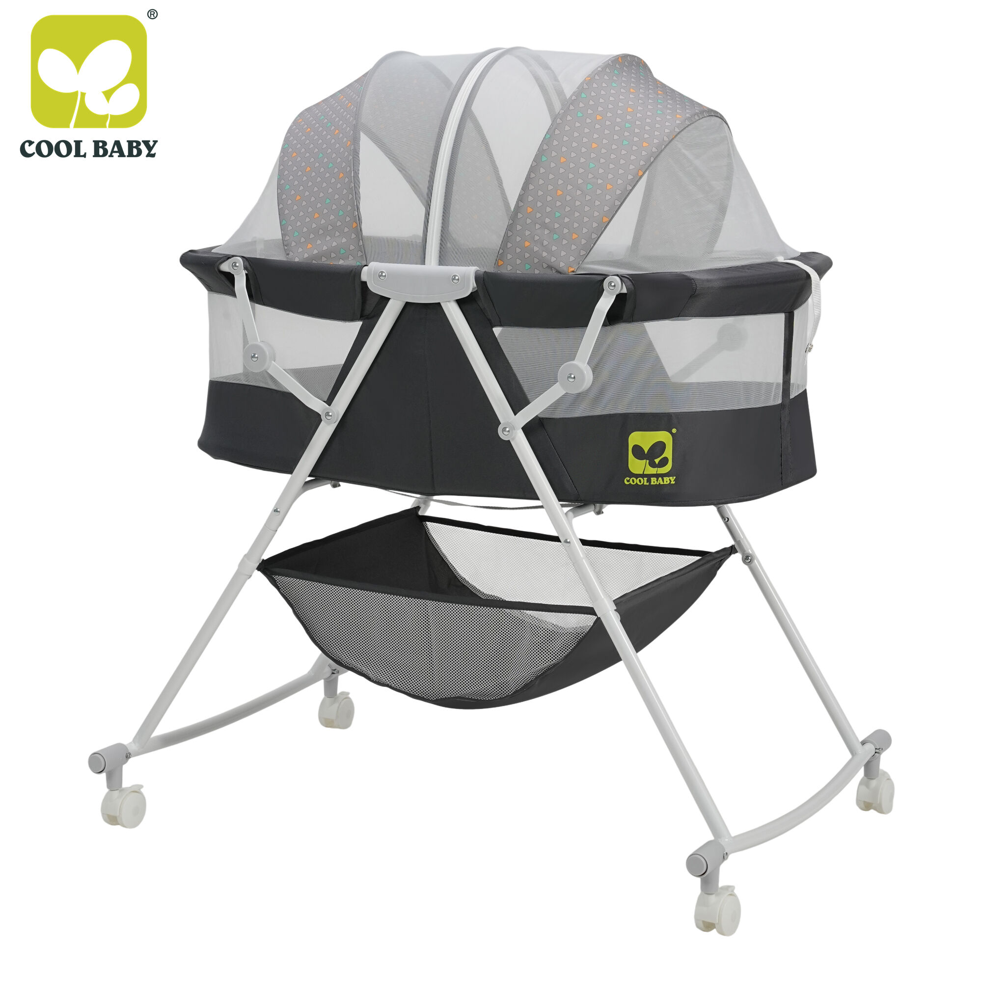 P758 Cool Baby Lit parapluie métallique multifonctionnel pliable moderne style design lits pour enfants lit d'appoint