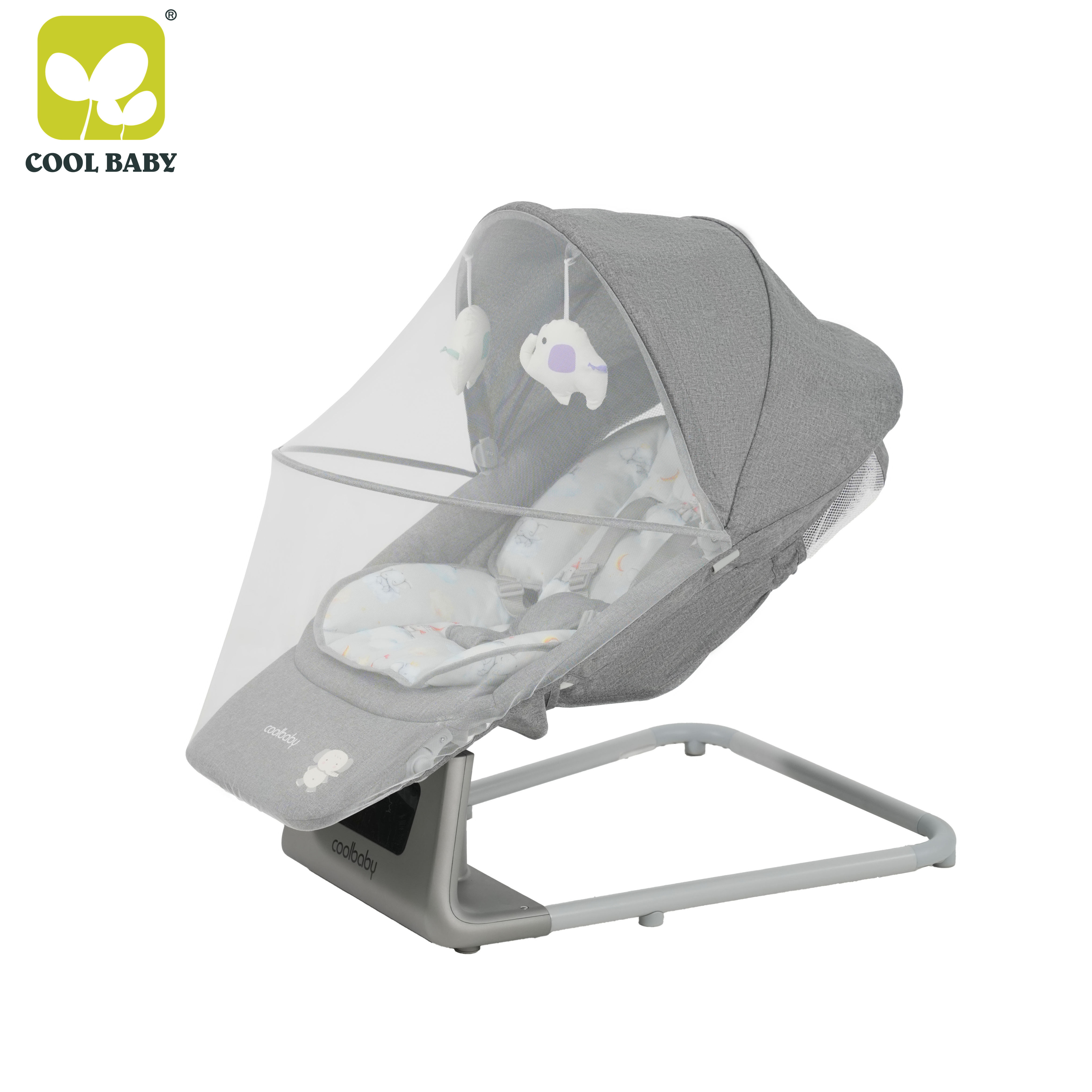 CB002 Cool Baby – Ghế xích đu điện tự động cho bé với bệ để chân điều chỉnh được